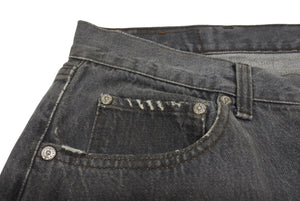 新品未使用 CHROME HEARTS クロムハーツ セメタリー クロスパッチ デニム パンツ リーバイス LEVI`S 501 オーダー サイズ36 ブラック 中古 4b005822