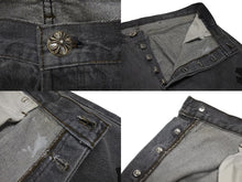 Load image into Gallery viewer, 新品未使用 CHROME HEARTS クロムハーツ セメタリー クロスパッチ デニム パンツ リーバイス LEVI`S 501 オーダー サイズ36 ブラック 中古 4b005822
