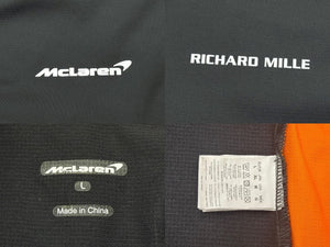 McLaren RICHARD MILLE マクラーレン リシャールミル コラボ ジャージ ポリエステル グレー オレンジ サイズXL 美品 中古 4b005825