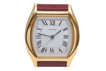 Load image into Gallery viewer, 極美品 CARTIER カルティエ Tortue トーチュ 置時計 重量約336.0g 白文字盤 クォーツ ゴールド ボルドー スイス製 中古 4b005829