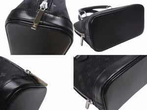 極美品 LOUIS VUITTON ルイヴィトン モノグラムサテン リトル アルマ ミニハンドバッグ M92146 ブラック シルバー金具 中古 4b005834