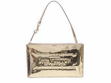 極美品 LOUIS VUITTON ルイヴィトン ポシェット プラット ハンドバッグ M95278 モノグラム ミロワール ゴールド金具 中古 4b005836