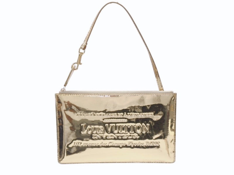 極美品 LOUIS VUITTON ルイヴィトン ポシェット プラット ハンドバッグ M95278 モノグラム ミロワール ゴールド金具 中古 4b005836