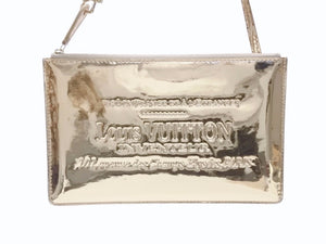 極美品 LOUIS VUITTON ルイヴィトン ポシェット プラット ハンドバッグ M95278 モノグラム ミロワール ゴールド金具 中古 4b005836