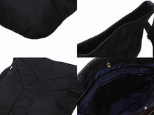 Load image into Gallery viewer, 極美品 YVES SAINT LAURENT イヴサンローラン ナイロン ショルダーバッグ ブラック ブラック ネイビー 273674.213317 シルバー金具 中古 4b005839