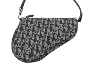 極美品 ChristianDior クリスチャンディオール サドルポーチ ワンショルダーバッグ SLO44012 トロッター ブラック ガリアーノ期 中古 4b005841