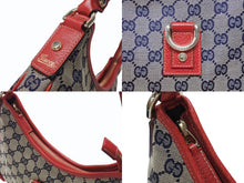 Load image into Gallery viewer, GUCCI グッチ ワンショルダーバッグ ハンドバッグ GGキャンバス レザー レッド ブラウン 130738 ゴールド金具 美品 中古 4b005842