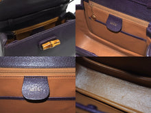 Load image into Gallery viewer, 極美品 GUCCI グッチ ハンドバッグ ショルダーバッグ 2way 000460188 レザー バンブー パープル ゴールド金具 中古 4b005844