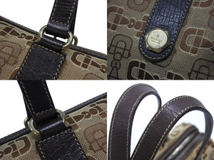 Gucci グッチ ボストンバッグ ホースビット刺繍 カーキ 248270 キャンバス ブラウン ベージュ 美品 中古 4b005845