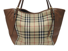 画像をギャラリービューアに読み込む, Burberry バーバリー ノバチェック トートバッグ ノヴァチェック トートバッグ ハンドバッグ 1990-2000年代 ベージュ ブラウン 美品 中古 4b005849 