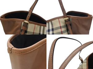 Burberry バーバリー ノバチェック トートバッグ ノヴァチェック トートバッグ ハンドバッグ 1990-2000年代 ベージュ ブラウン 美品 中古 4b005849 