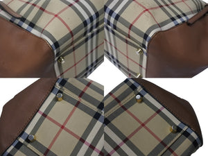 Burberry バーバリー ノバチェック トートバッグ ノヴァチェック トートバッグ ハンドバッグ 1990-2000年代 ベージュ ブラウン 美品 中古 4b005849 