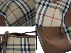 Burberry バーバリー ノバチェック トートバッグ ノヴァチェック トートバッグ ハンドバッグ 1990-2000年代 ベージュ ブラウン 美品 中古 4b005849 