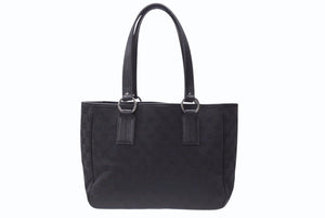 GUCCI グッチ GGパターン ハンドバック トートバッグ 113019 ブラック 黒 シルバー金具 キャンバス 美品 中古 4b005855 