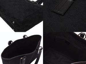 GUCCI グッチ GGパターン ハンドバック トートバッグ 113019 ブラック 黒 シルバー金具 キャンバス 美品 中古 4b005855 
