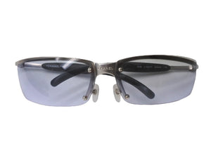CHANEL シャネル サングラス アイウェア 4008 c.123/77 サイズ67◻︎14 115 ココマーク ブルー グレー シルバー 美品 中古 4b005857