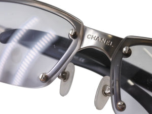CHANEL シャネル サングラス アイウェア 4008 c.123/77 サイズ67◻︎14 115 ココマーク ブルー グレー シルバー 美品 中古 4b005857
