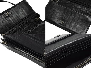 極美品 BALENCIAGA バレンシアガ ジャイアントコンチネンタル 長財布 ハンドバッグ ブラック シルバー金具 中古 4b005859
