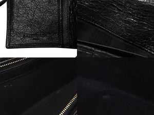 極美品 BALENCIAGA バレンシアガ ジャイアントコンチネンタル 長財布 ハンドバッグ ブラック シルバー金具 中古 4b005859