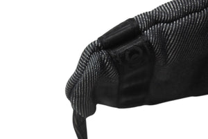 CHANEL シャネル スポーツライン ココマーク ウエストバッグ 10番台 ボディバッグ ブラック レザー ロゴ ジャガード シルバー金具 美品 中古 4b005860