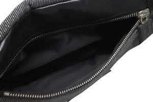 CHANEL シャネル スポーツライン ココマーク ウエストバッグ 10番台 ボディバッグ ブラック レザー ロゴ ジャガード シルバー金具 美品 中古 4b005860