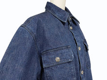 Load image into Gallery viewer, 極美品 CHROME HEARTS クロムハーツ デニムジャケット ブルゾン サイズM クロスボールボタン インディゴブルー シルバー925 中古 4b005861