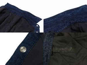 極美品 CHROME HEARTS クロムハーツ デニムジャケット ブルゾン サイズM クロスボールボタン インディゴブルー シルバー925 中古 4b005861