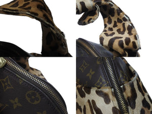 LOUIS VUITTON ルイヴィトン アズディン アライア アルマ ハンドバッグ M99032 モノグラム レオパード ハラコ 100周年限定 良品 中古 4b005862