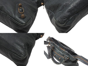 BALENCIAGA バレンシアガ City Giant シティ ジャイアント 2WAYバッグ ハンドバッグ ショルダーバッグ モスグリーン 美品 中古 4b005864