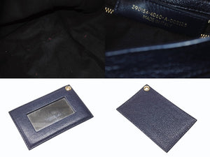 BALENCIAGA バレンシアガ クラシック メタリック エッジ シティ 2WAY ショルダーバッグ 390154 ネイビー ゴールド金具 美品 中古 4b005865