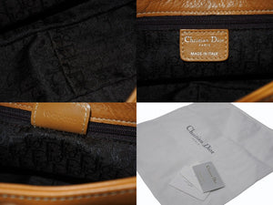 極美品 CHRISTIAN DIOR クリスチャンディオール CDロゴプレート ハンドバッグ 08B00076 ベージュ レザー 中古 4b005867