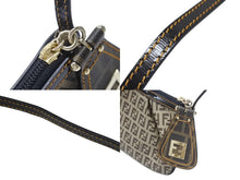 Load image into Gallery viewer, 極美品 FENDI フェンディ ズッキーノ柄 ワンショルダーバッグ 8BR566 ハンドバッグ ベージュ ブラウン キャンバス レザー ゴールド金具 中古 4b005868