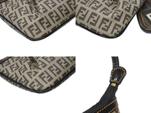 Load image into Gallery viewer, 極美品 FENDI フェンディ ズッキーノ柄 ワンショルダーバッグ 8BR566 ハンドバッグ ベージュ ブラウン キャンバス レザー ゴールド金具 中古 4b005868