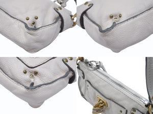 Chloe クロエ ミニ パディントン ポーチ ショルダーバッグ フランス製 レザー ベージュ ゴールド金具 美品 中古 4b005869