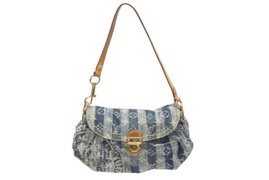 LOUIS VUITTON ルイヴィトン ミニプリーティ レイエ ショルダーバッグ M95333 モノグラムデニム ブルー 美品 中古 4b005876