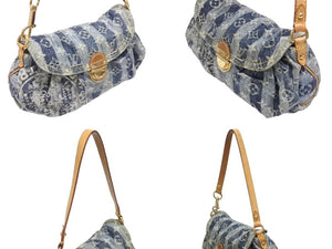 LOUIS VUITTON ルイヴィトン ミニプリーティ レイエ ショルダーバッグ M95333 モノグラムデニム ブルー 美品 中古 4b005876