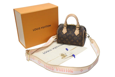 新品未使用 LOUIS VUITTON ルイヴィトン ハンドバッグ M46234 スピーディバンドリエール 20 ブラウン モノグラム 中古 4b005877