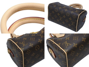 新品未使用 LOUIS VUITTON ルイヴィトン ハンドバッグ M46234 スピーディバンドリエール 20 ブラウン モノグラム 中古 4b005877