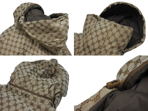 極美品 BALENCIAGA × GUCCI バレンシアガ グッチ 22AW ハッカー プロジェクト BB柄 パファー ダウンジャケット YZERR私物 ベージュ サイズ46 681885 中古 4b005880