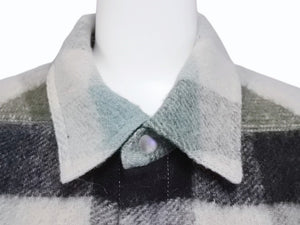 極美品 Rick Owens リックオウエンス シャツジャケット 22AW YZERR私物 RU02B2729-WFP チェック アルパカ 毛 サイズ48 中古 4b005882