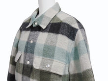 Load image into Gallery viewer, 極美品 Rick Owens リックオウエンス シャツジャケット 22AW YZERR私物 RU02B2729-WFP チェック アルパカ 毛 サイズ48 中古 4b005882