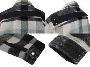 極美品 Rick Owens リックオウエンス シャツジャケット 22AW YZERR私物 RU02B2729-WFP チェック アルパカ 毛 サイズ48 中古 4b005882
