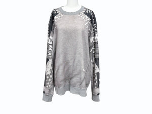 Givenchy ジバンシー スウェットシャツ ベースボールプリント 13W 7460 802 YZERR私物 グレー ポリエステル コットン サイズS 美品 中古 4b005883