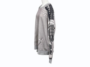 Givenchy ジバンシー スウェットシャツ ベースボールプリント 13W 7460 802 YZERR私物 グレー ポリエステル コットン サイズS 美品 中古 4b005883