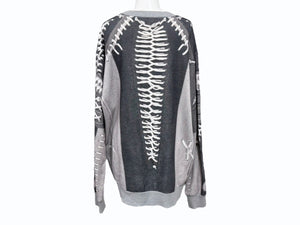 Givenchy ジバンシー スウェットシャツ ベースボールプリント 13W 7460 802 YZERR私物 グレー ポリエステル コットン サイズS 美品 中古 4b005883
