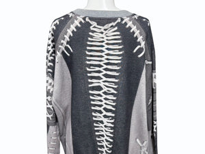 Givenchy ジバンシー スウェットシャツ ベースボールプリント 13W 7460 802 YZERR私物 グレー ポリエステル コットン サイズS 美品 中古 4b005883