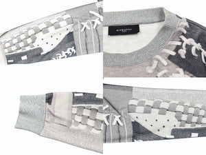 Givenchy ジバンシー スウェットシャツ ベースボールプリント 13W 7460 802 YZERR私物 グレー ポリエステル コットン サイズS 美品 中古 4b005883
