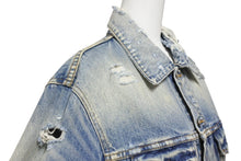 Load image into Gallery viewer, 極美品 AMIRI アミリ GRATEFUL DEAD skull rose スカルデザインペイントデニムジャケット YZERR着用 ブルー マルチカラー サイズM 中古 4b005884