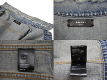 Load image into Gallery viewer, 極美品 AMIRI アミリ GRATEFUL DEAD skull rose スカルデザインペイントデニムジャケット YZERR着用 ブルー マルチカラー サイズM 中古 4b005884