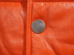 極美品 BOTTEGA VENETA ボッテガヴェネタ レザーキルティングベスト 712269 ジープスキン ポリエステル レッド YZERR私物 サイズM 4b005886 中古